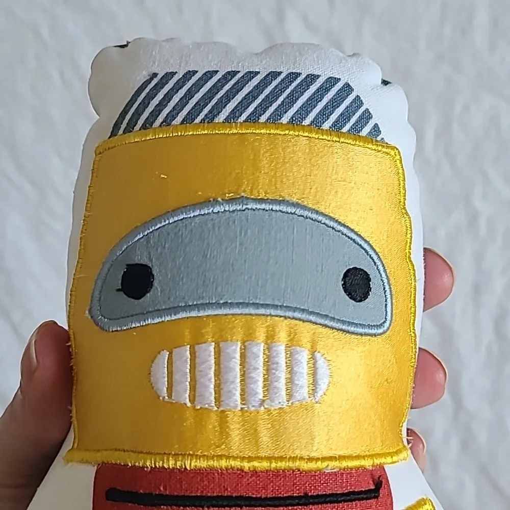 Crate And Barrel Colorful Robot Decortive Pillow